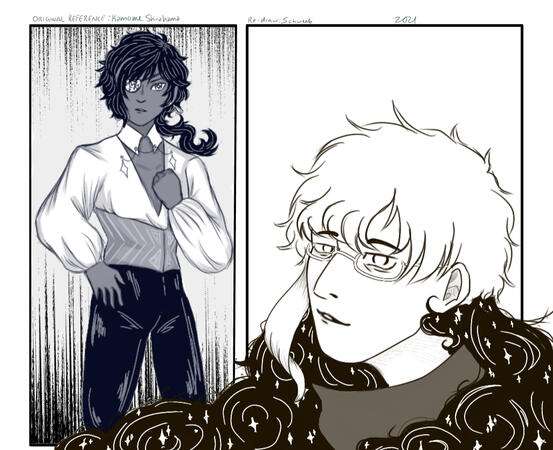 Manga page redraw